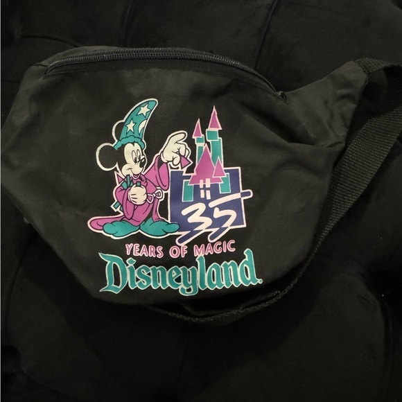 35th Anniversary VTG Disney Black Fanny Pack Belt Bag Mickey Mouse - Picture 11 of 11